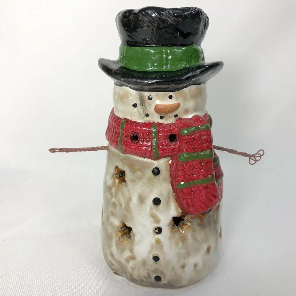 Yankee Candle Snowman Tealight Holder Top Hat‎ 6 IN